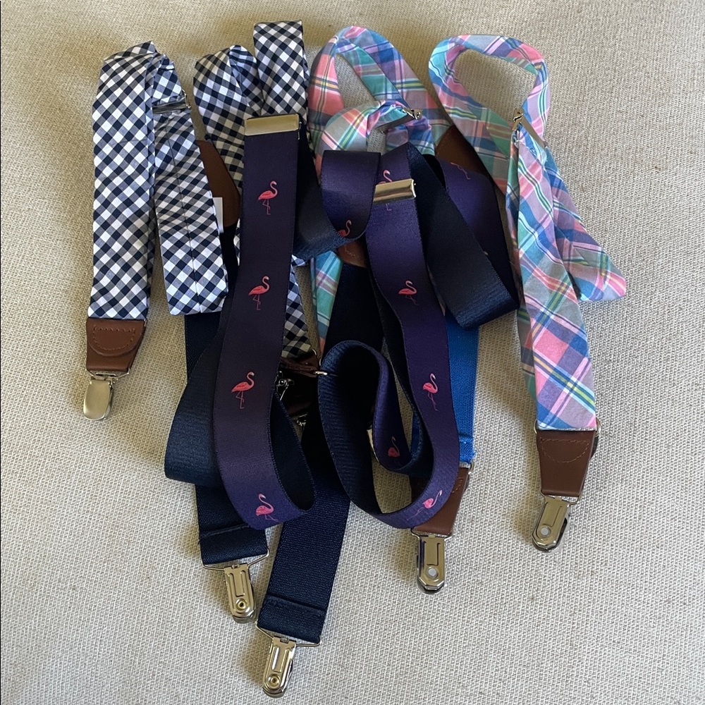 3 Colorful Patterned Suspenders Set - image 1